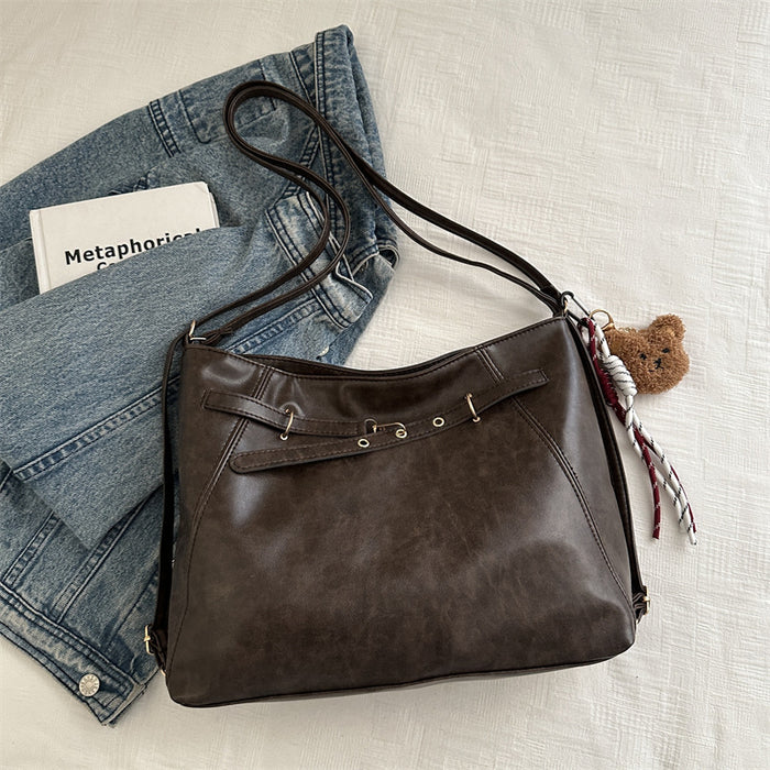 Wholesale Retro large capacity backpack, new personalized and fashionable style, single shoulder crossbody bag, tote bag