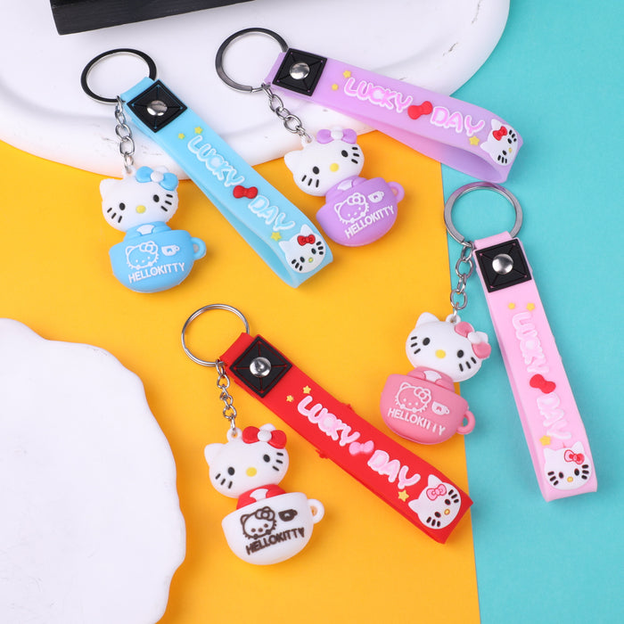 Wholesale Cute Cartoon Keychain Soft Rubber Three-dimensional Doll Pendant Mobile Phone Bag Pendant