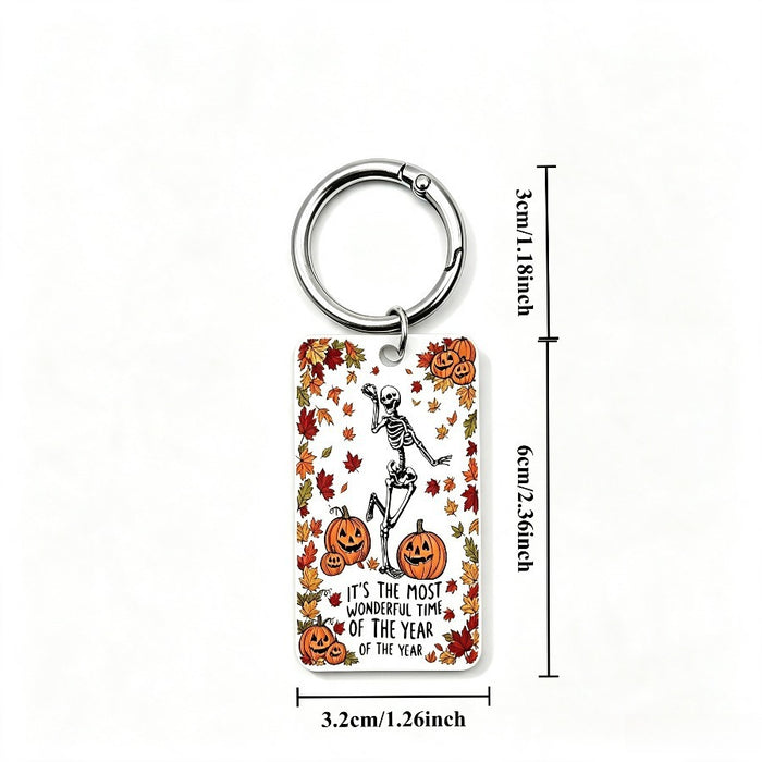Wholesale Acrylic Pumpkin Skull Keychain Pendant  Christmas Y2K Chic Car Key Accessory Gift
