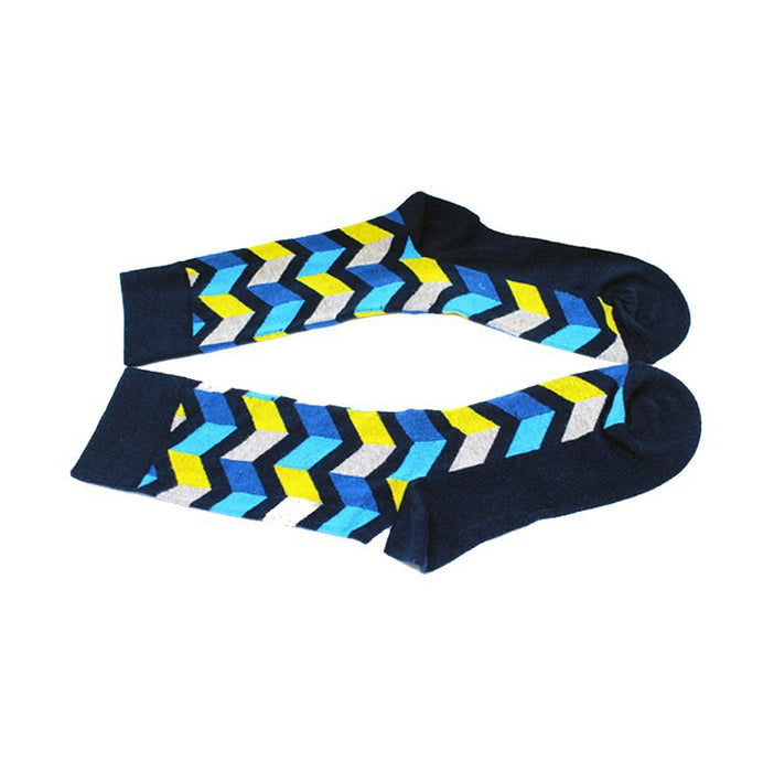 Wholesale Mid-calf all-season color-blocked socks