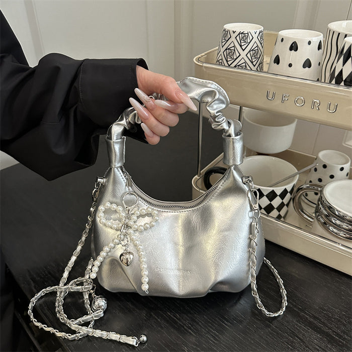 Wholesale Chain crossbody bag, new crossbody handle, fashionable and pleated