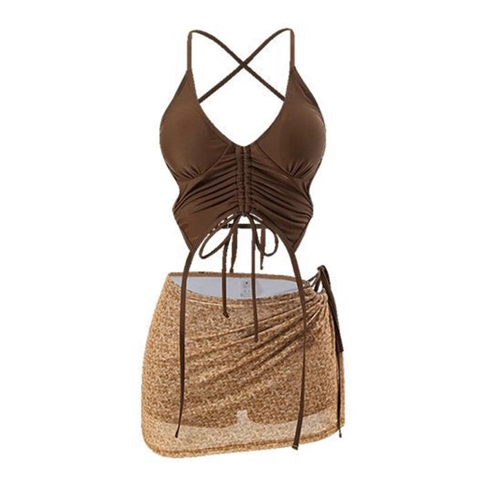 Wholesale Swimsuit conservative skirt style with a sense of luxury, split body design