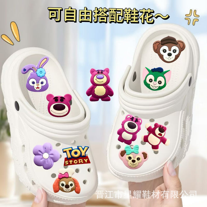 Wholesale Hole shaped shoes, flower shaped shoe buckles, PVC drip molded shoe accessories