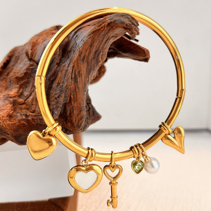 Wholesale stainless steel open cuff stackable bracelet