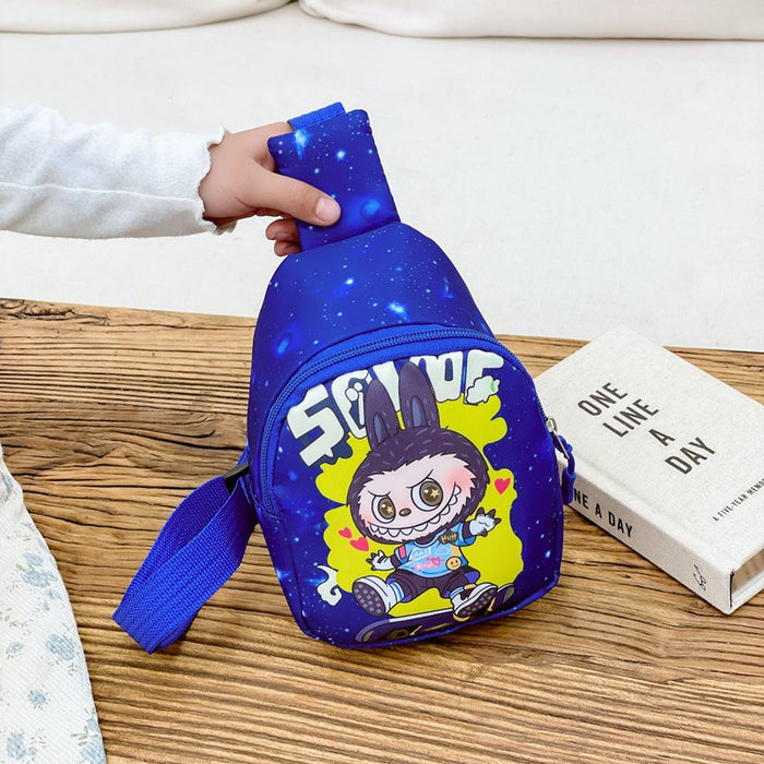 Wholesale Children' s chest bag mobile phone bag cartoon coin wallet nylon one-shoulder crossbody backpack