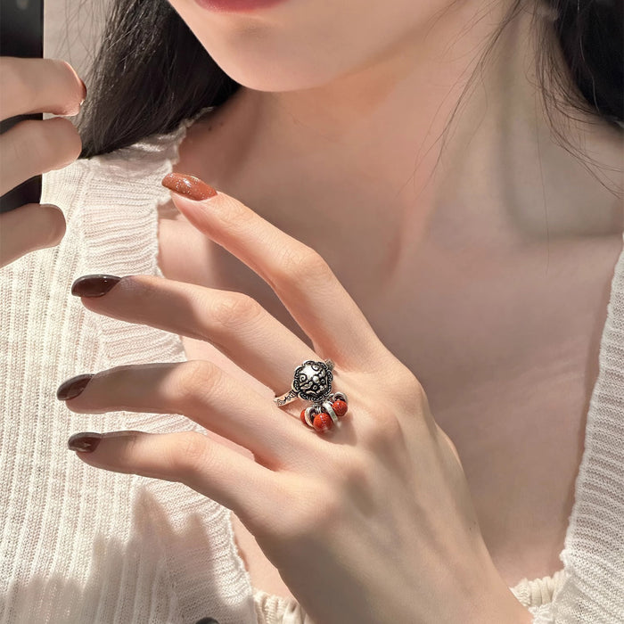 Wholesale Vintage vintage pendant ring, niche, high-end, light luxury, personalized, new handmade accessory
