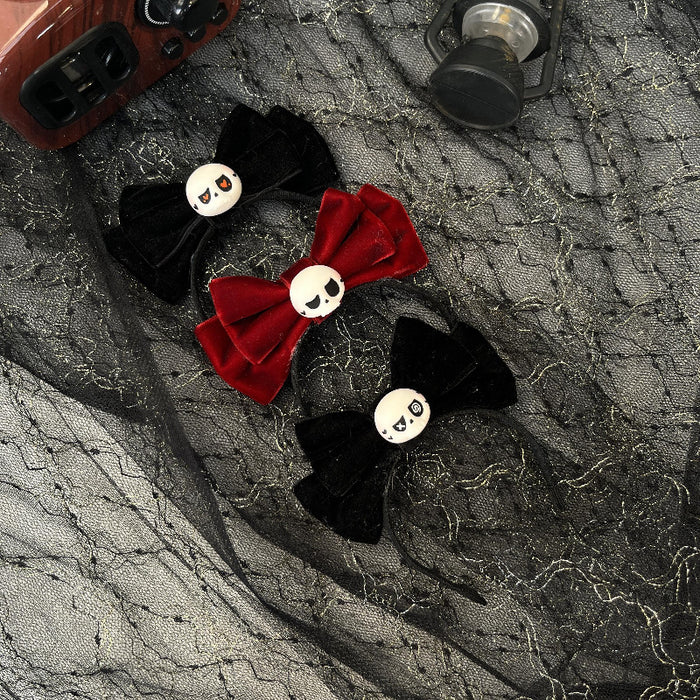 Wholesale Headband Vinyl Glue Doll Clothes Velvet Bow Hand-Painted Accessories