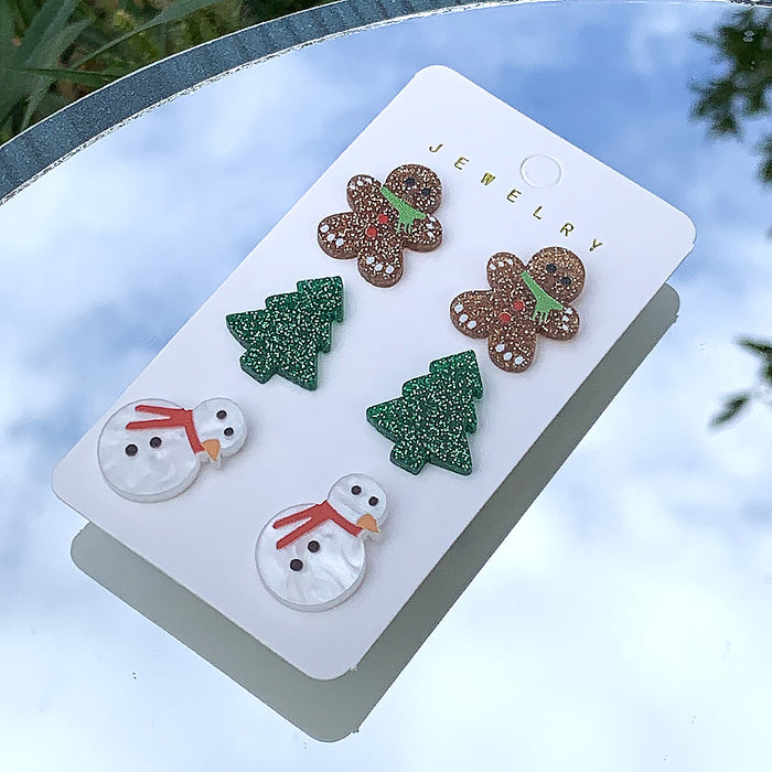 Wholesale 3-piece Christmas Earrings