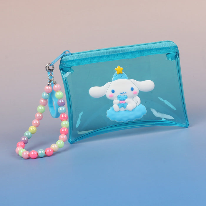 Wholesale Transparent PVC Coin Purse Cute Cartoon Animal Design Unisex Everyday Wallet With Bead Chain Fashion Accessory