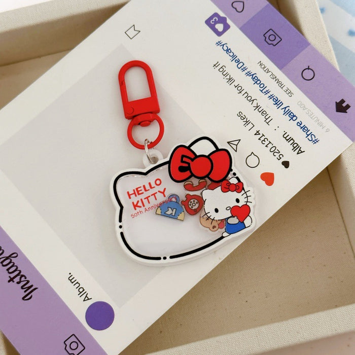 Wholesale Cartoon Wobbly Cat Acrylic Keychain Cute Bag Charm Fashion Accessory Gift Resale