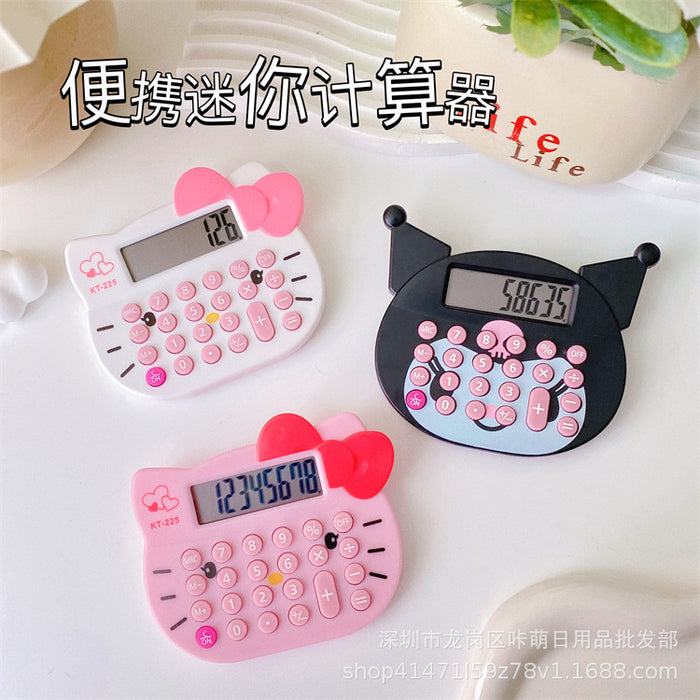 Wholesale cute head calculator cartoon cat head arithmetic portable portable mini computer