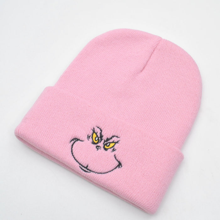 Wholesale Autumn and Winter Acrylic Cartoon Embroidery Knitted Beanie JDC-FH-PeiN015