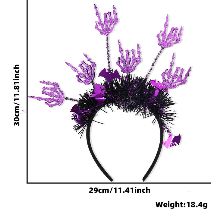 Wholesale  Headband Pumpkin  Top Headband  Party Decoration Funny Radiation Colorful Strip Headdress