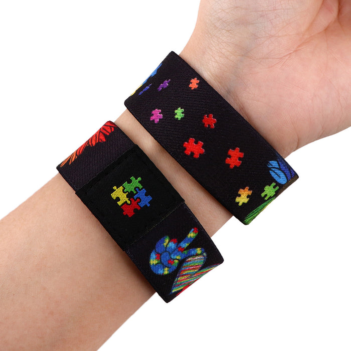 Wholesale 10pcs Colorful English Letters Rainbow Bracelet Washable Elastic Bracelet