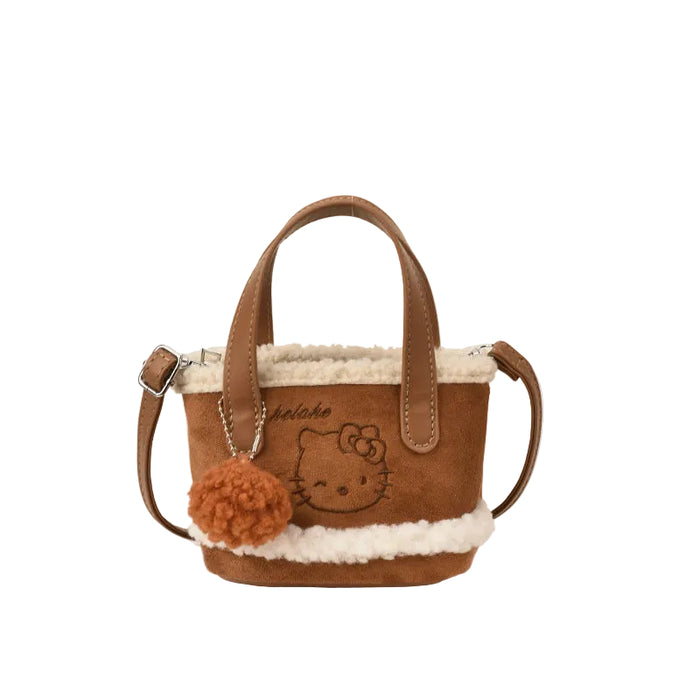 Wholesale Cute Cartoon Embroidered Velvet Crossbody Shoulder Bag for Kids