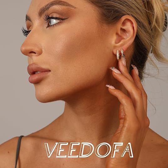 Wholesale Popular genuine gold electroplated ear buckle women's 6-piece set earrings fashionable light luxury earrings