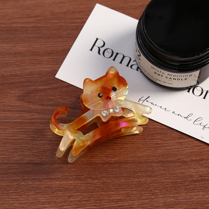 Wholesale Cute Cat Acetic Acid Personalized Hair Clips