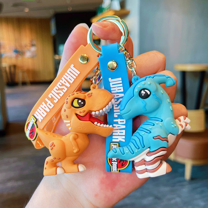 Wholesale Cartoon little dinosaur keychain doll car keychain souvenir school bag pendant small gift
