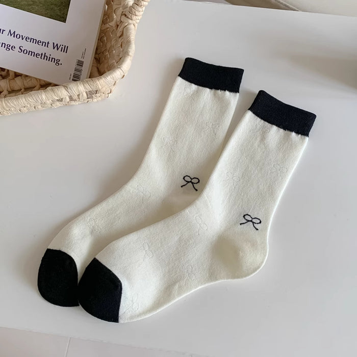 Wholesale Bow socks ballet style tube socks pile socks