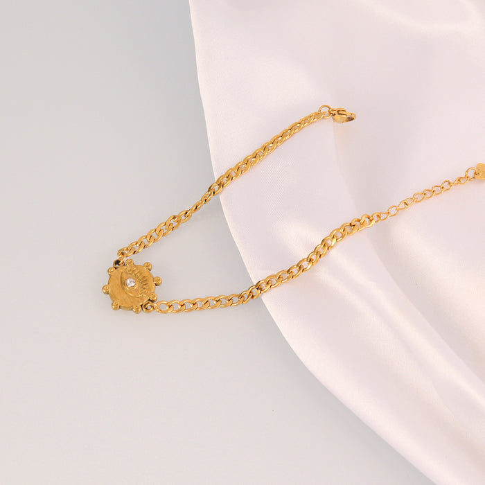 Wholesale Stainless Steel Devil' s Eye Bracelets Simple Oil-Dropping Eye Bracelets