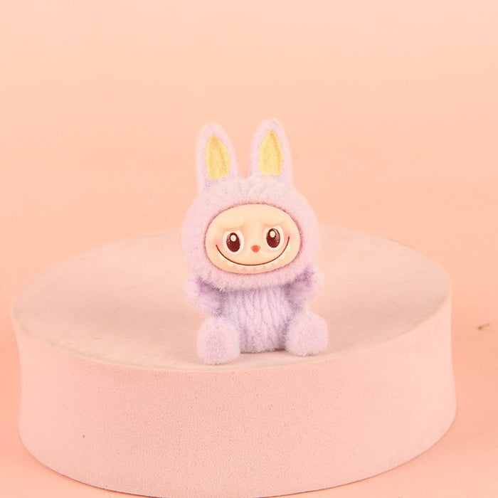 Wholesale Creative Resin Flocked Keychain