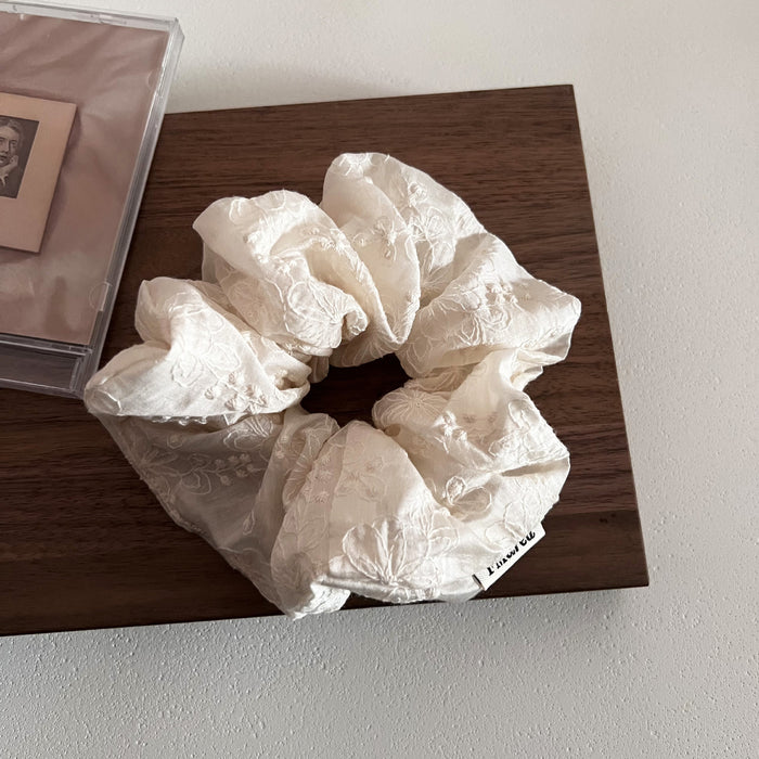 Wholesale Heavy Industry Embroidery Lace Flower Square Towel Hairband Temperament Versatile Hairstring