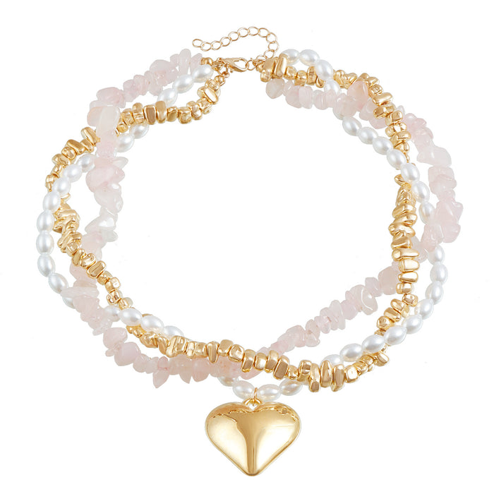 Wholesale Berry Powder Natural Stone Baroque Pearl Collarbone