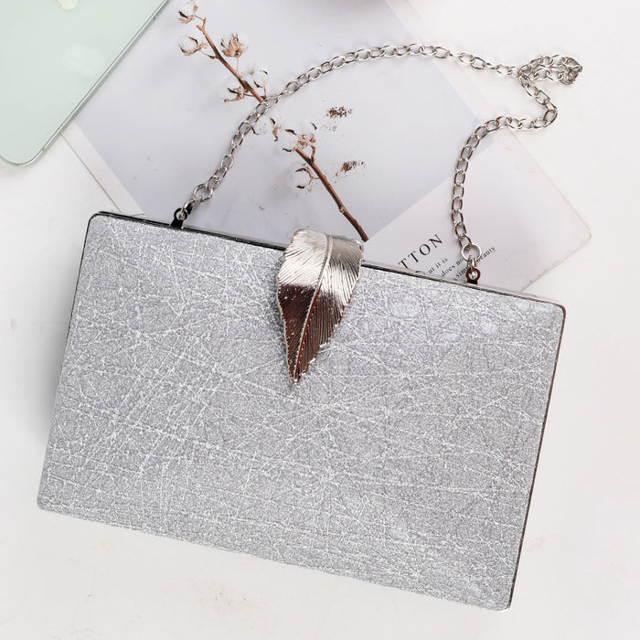 Wholesale Leaf Evening Bag Simple PU Handbag JDC-HB-YiX027