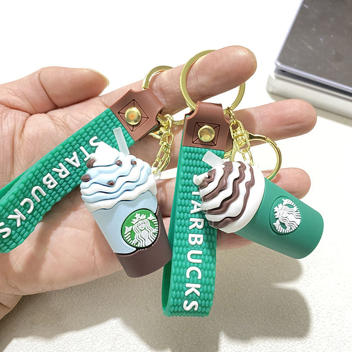 Wholesale Keychain doll car pendant doll bag milk tea cup key chain