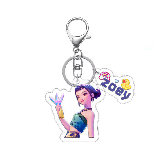 Wholesale Anime-themed acrylic keychain set of two pieces