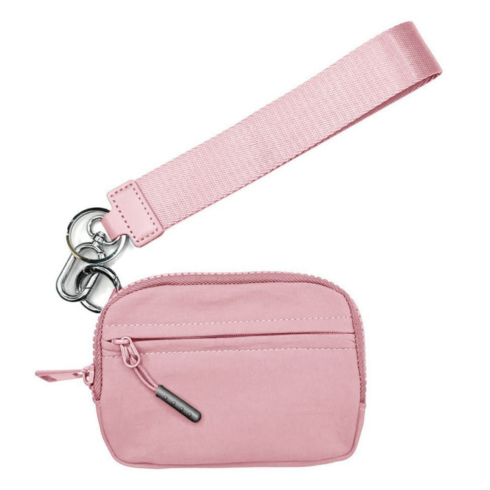 Wholesale Waterproof Nylon Small Purse with Wrist Multi-function Card Holder Keychain Women Coin Coin Purse