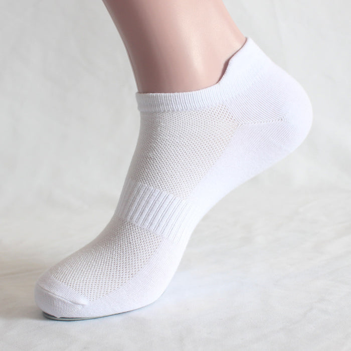 Wholesale Large size sports socks, ear lifting mesh boat socks, running socks, solid color socks