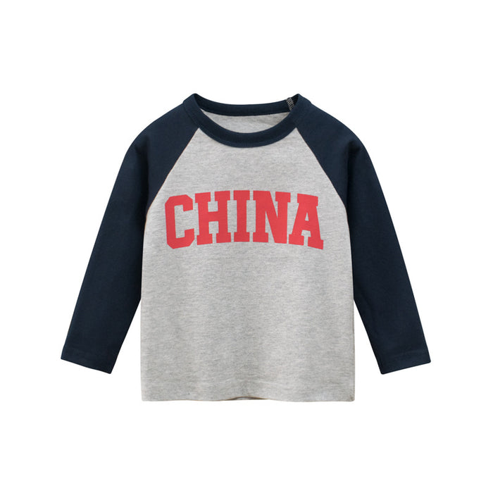 Wholesale Children's Clothing, Boys' Long Sleeved T-shirts Children's Base Shirts JDC-CTS-SXZB002