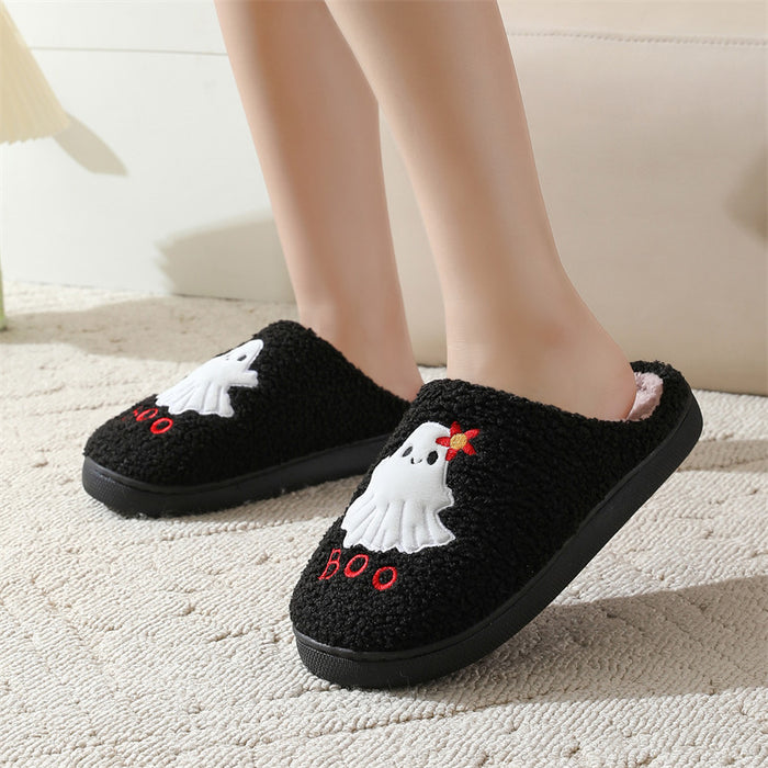Wholesale Winter  funny cotton slippers women' s home indoor flower ghost warm slippers