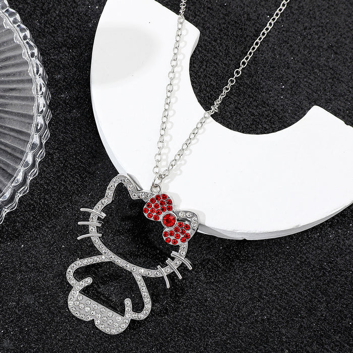 Wholesale Cat-shaped key design pendant fashionable and elegant necklace