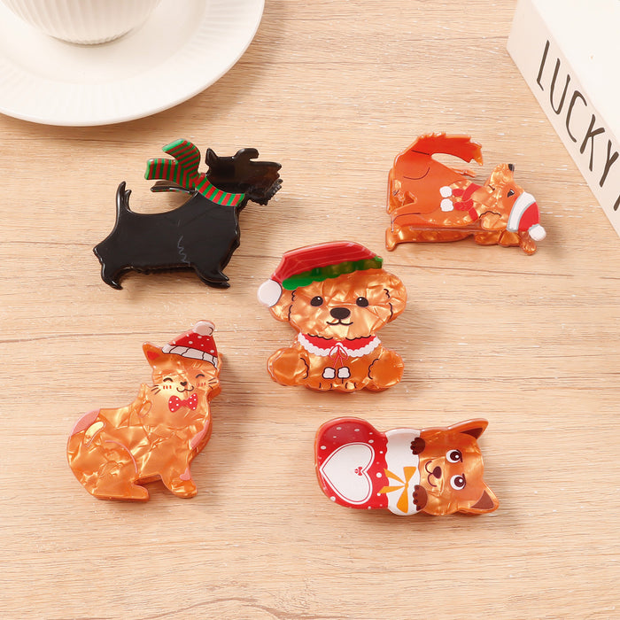Wholesale Christmas ornaments cartoon animal claw clip