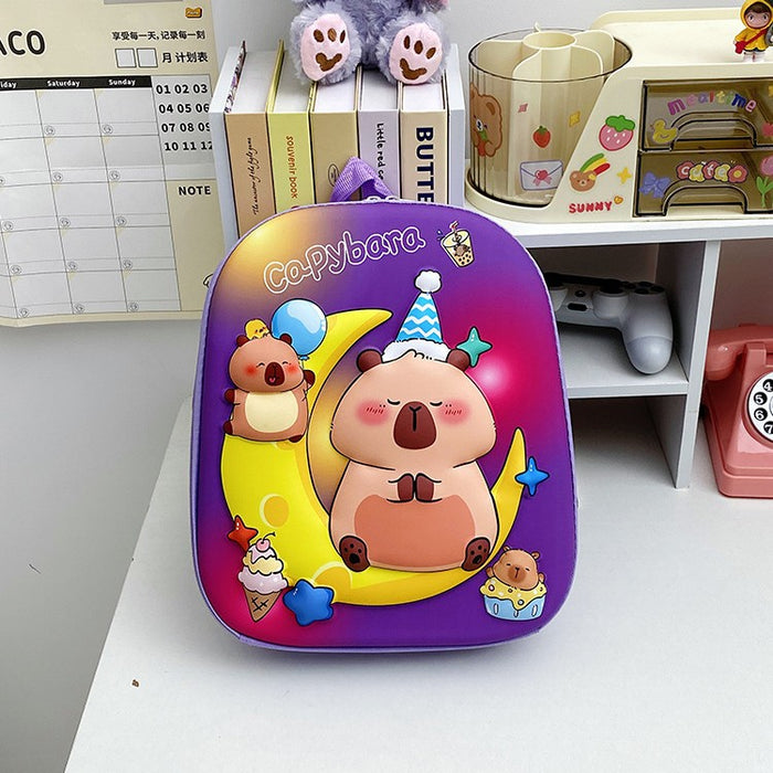 Wholesale New Groundhog Backpack Cute Kindergarten Backpack Boys and Girls Backpack Cute Cartoon Hard Shell