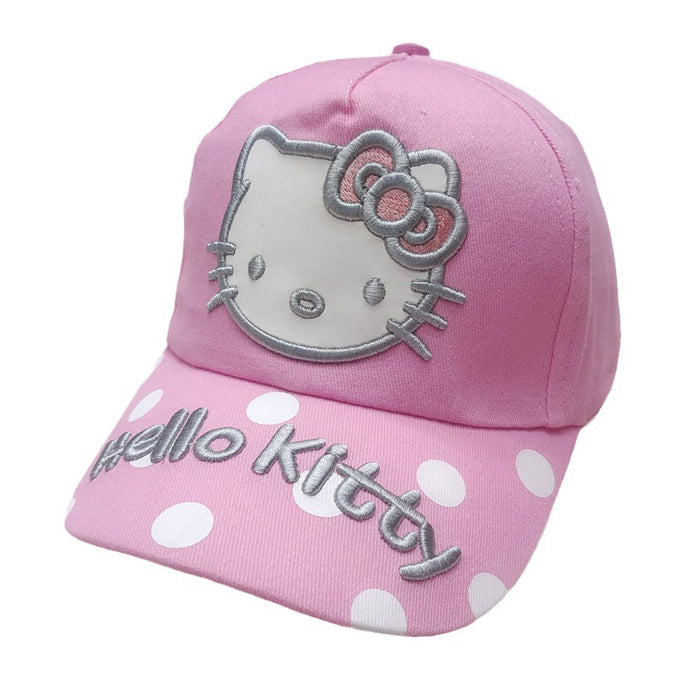 Wholesale Children's embroidered baseball cap, cute cartoon cat duckbill cap, children's sun protection and sunshade hat