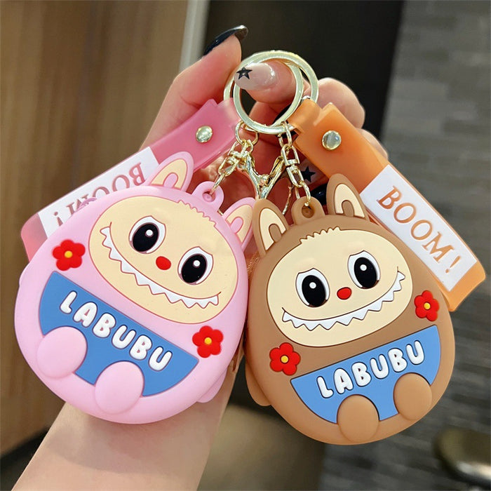 Wholesale Cute cartoon character coin purse silicone keychains