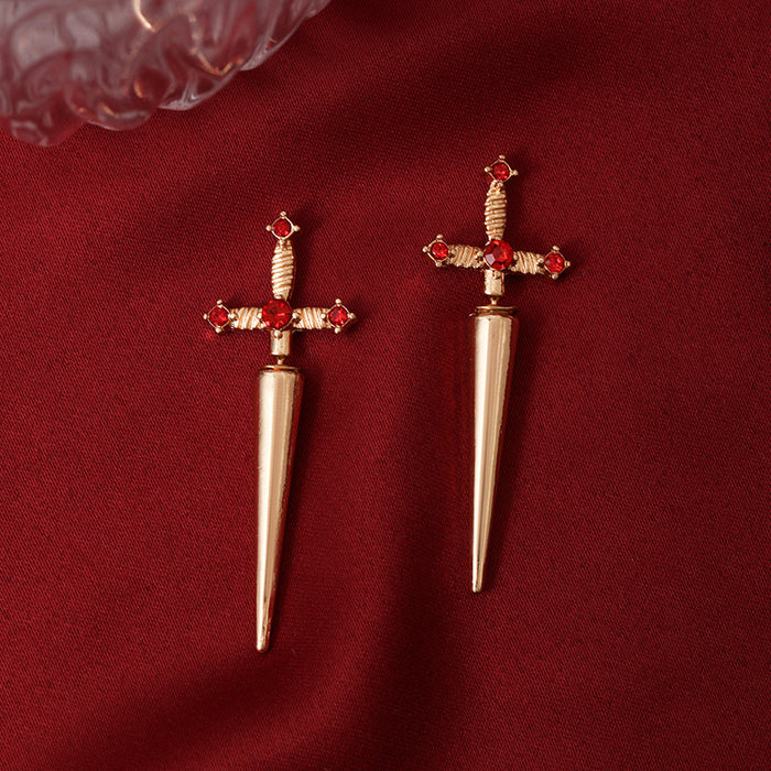 Wholesale Vintage Street Photography Crystal Earrings with Earrings