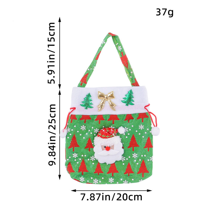Wholesale Christmas Gift Bag Creative Wedding Decal Handbag Candy Bag Christmas Fabric Red Handbag Gift Bag