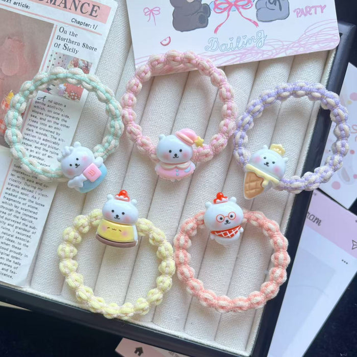 Wholesale Cartoon Bear Hair Rope Rubber Band Hair Accessories Headwear