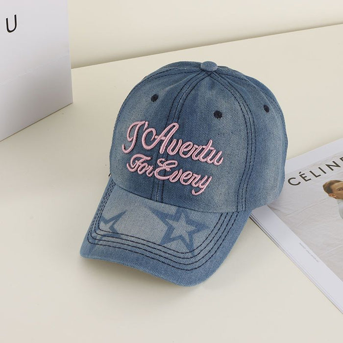 Wholesale Cowboy hat, casual duckbill hat, sun visor hat, embroidered letter versatile hat