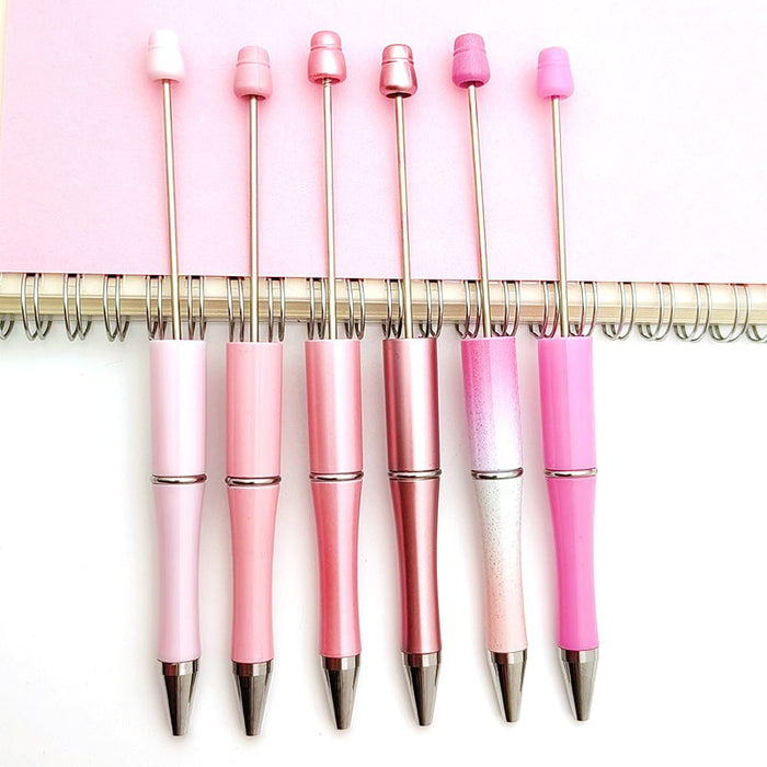 Wholesale Six-pack Plastic Beaded Ballpoint Pen JDC-PN-GanCai006