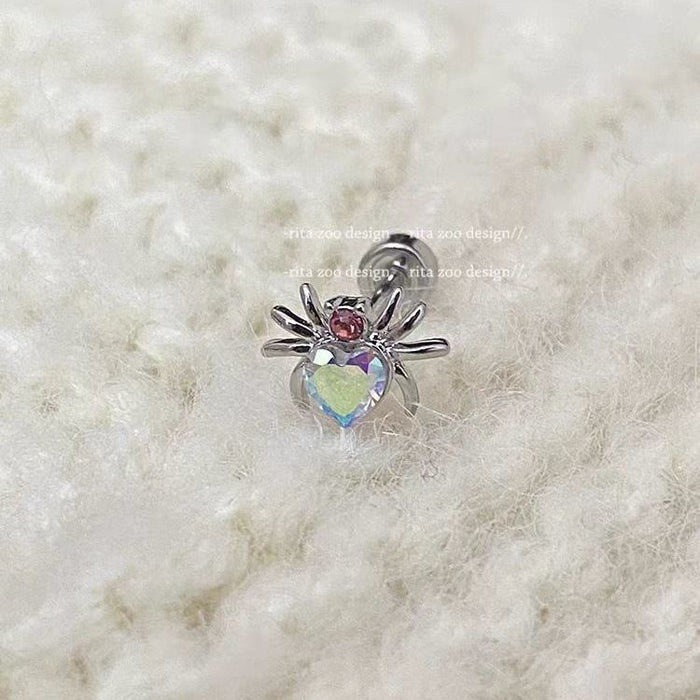 Wholesale Original niche design with colorful diamonds and retro ear studs