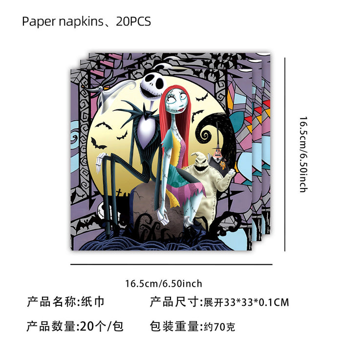 Wholesale  Horror Night theme party supplies cartoon dinner plates disposable tablecloths  party supplies