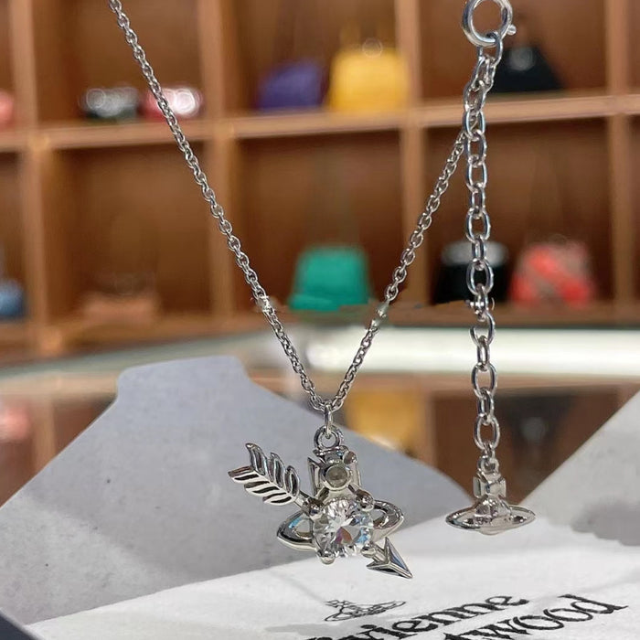 Wholesale Valentine's Day Heart-piercing Copper Necklace JDC-NE-XinM002