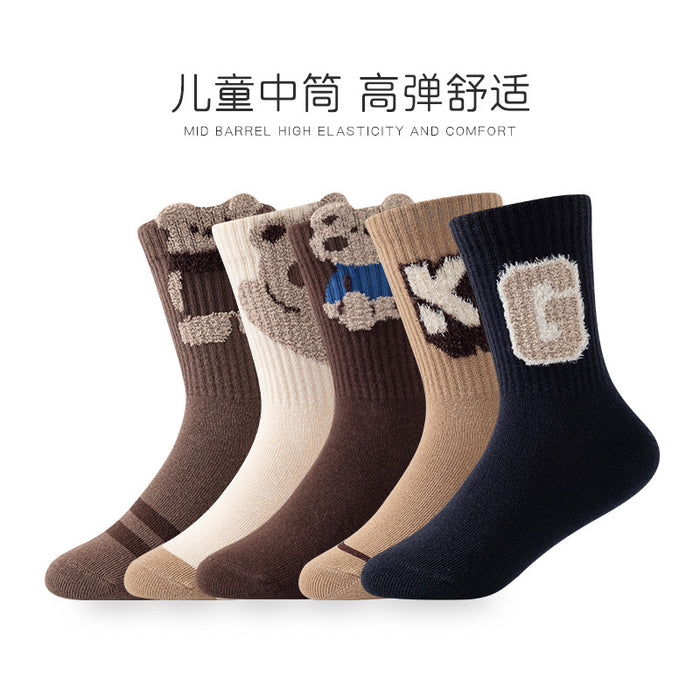 Wholesale Autumn and Winter Children's Combed Cotton Thick Socks Cartoon Socks JDC-SK-SL001