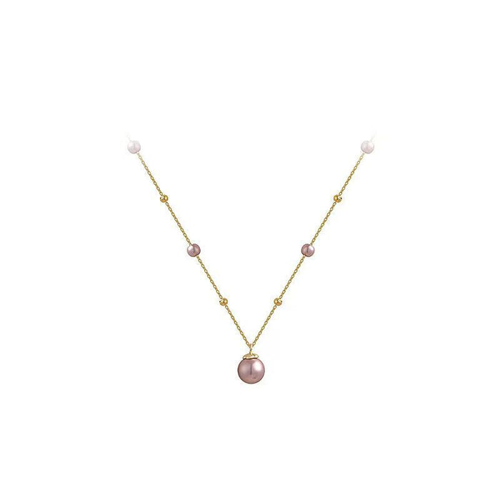 Wholesale Pearl necklace, light luxury, high-end sweater chain, fashionable and simple temperament, internet famous collarbone chain