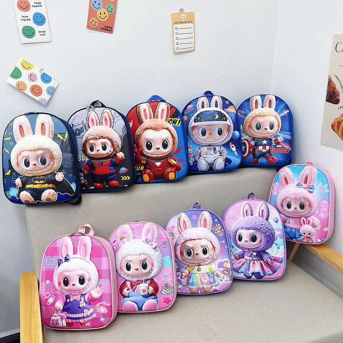Wholesale Cute cartoon backpack for kindergarten boys and girls with cartoon dolls
